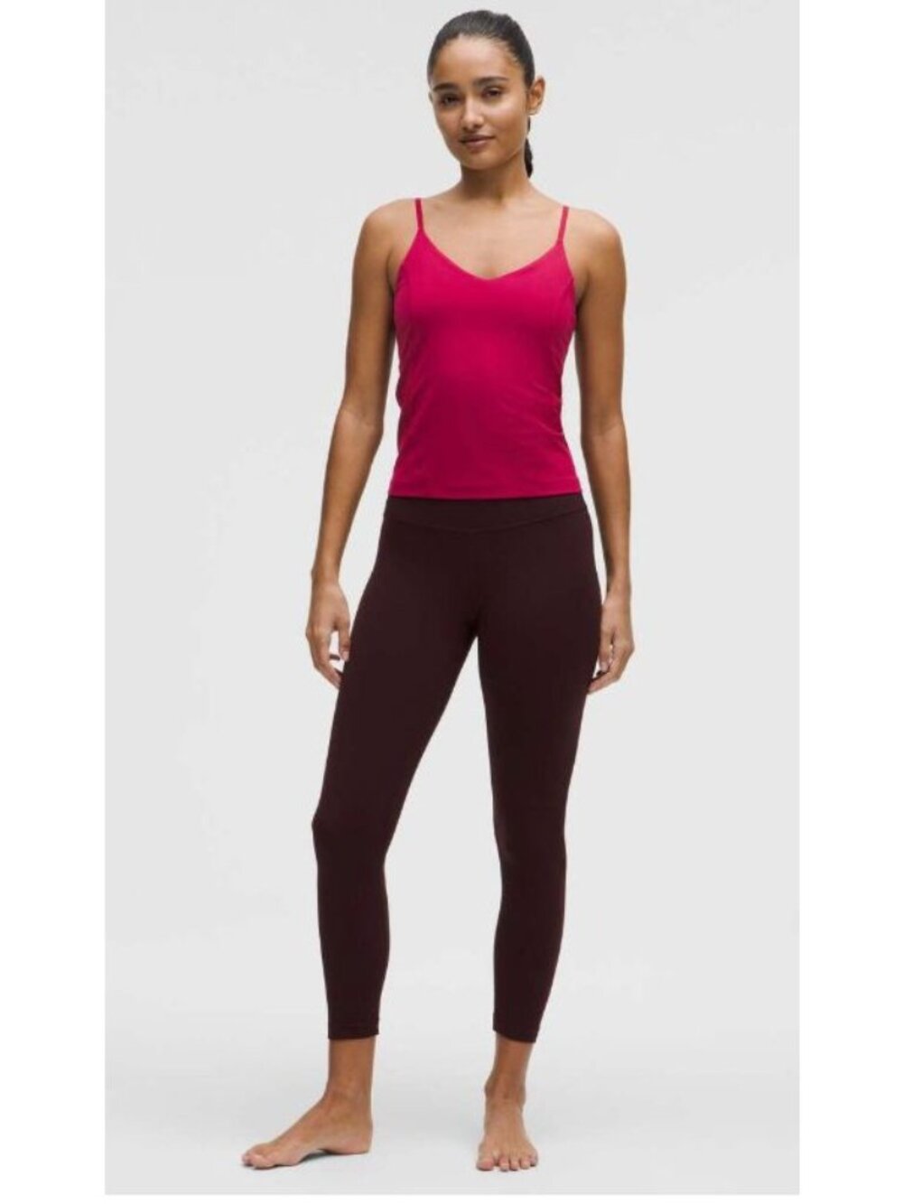 Lululemon Align Waist-Length Cami Tank Magenta Smoke Size 4 Nulu - Picture 9 of 12
